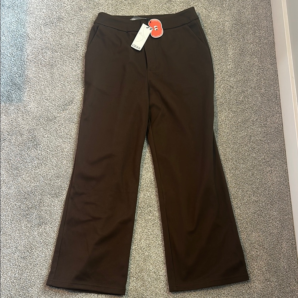 Cider Brand Brown Wide-Leg Pants